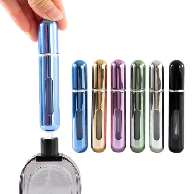 5Ml /10Ml Mini Portable Bottom-Filling Pump Perfume Bottle Sample Perfume Refillable Spray Bottle Empty Cosmetic Containers Set