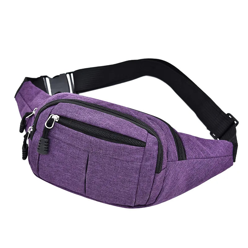 Men'S Breast Package Waterproof Outdoor Sports Bag Pouch Korean-Style Waist Bag Fanny Pouch Crossbody Male Banana Bag Purse