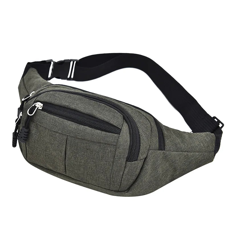 Men'S Breast Package Waterproof Outdoor Sports Bag Pouch Korean-Style Waist Bag Fanny Pouch Crossbody Male Banana Bag Purse