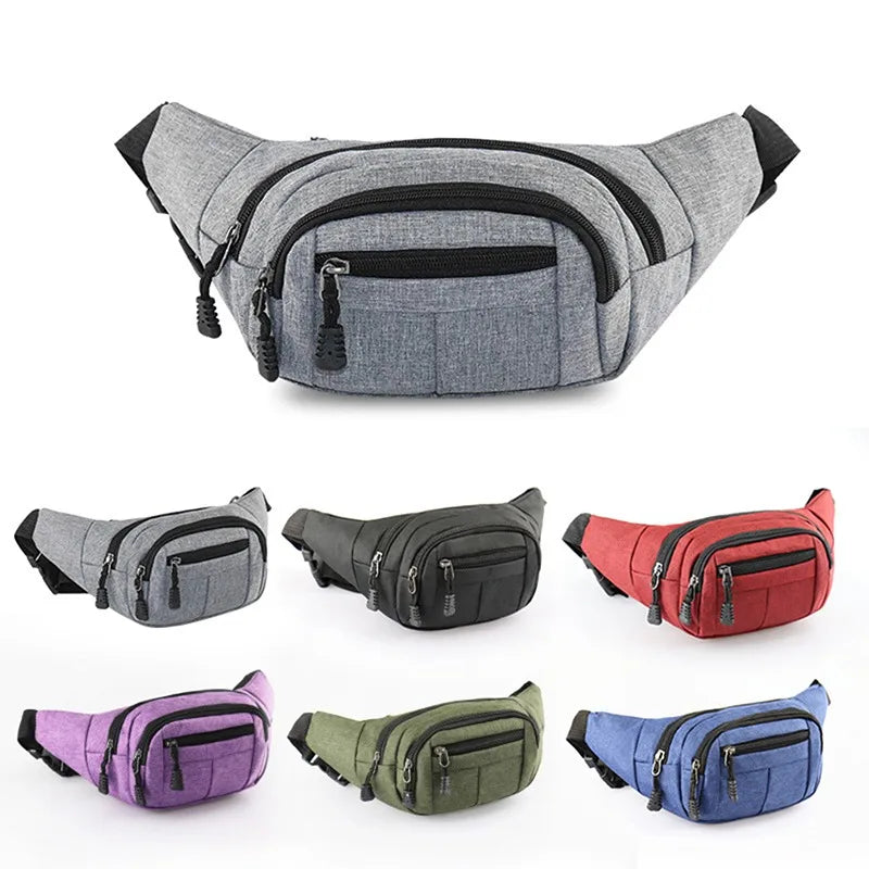 Men'S Breast Package Waterproof Outdoor Sports Bag Pouch Korean-Style Waist Bag Fanny Pouch Crossbody Male Banana Bag Purse