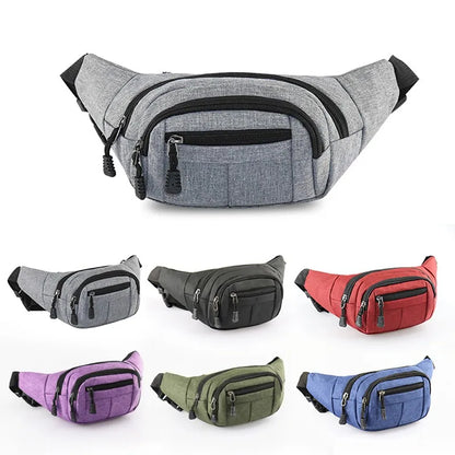 Men'S Breast Package Waterproof Outdoor Sports Bag Pouch Korean-Style Waist Bag Fanny Pouch Crossbody Male Banana Bag Purse