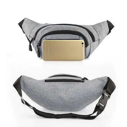 Men'S Breast Package Waterproof Outdoor Sports Bag Pouch Korean-Style Waist Bag Fanny Pouch Crossbody Male Banana Bag Purse