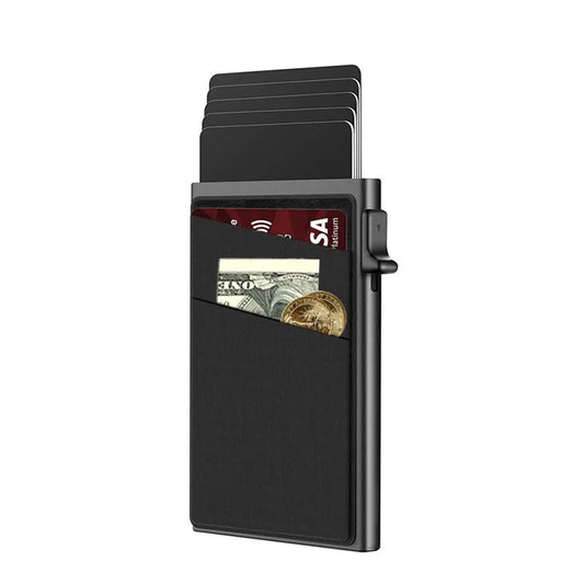 Anti-Theft Cards Protectors Card Holder Minimalist Smart Wallet RFID Protection Aluminum Metal Box Cardholder Case Porte Carte