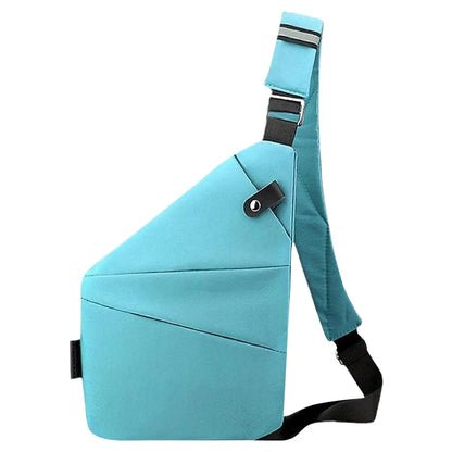 Trapez Multifunctional Chest Bag Men'S Fashion Trend Nylon Cloth Shoulder Bag Korean Style Casual Waterproof Messenger Bag