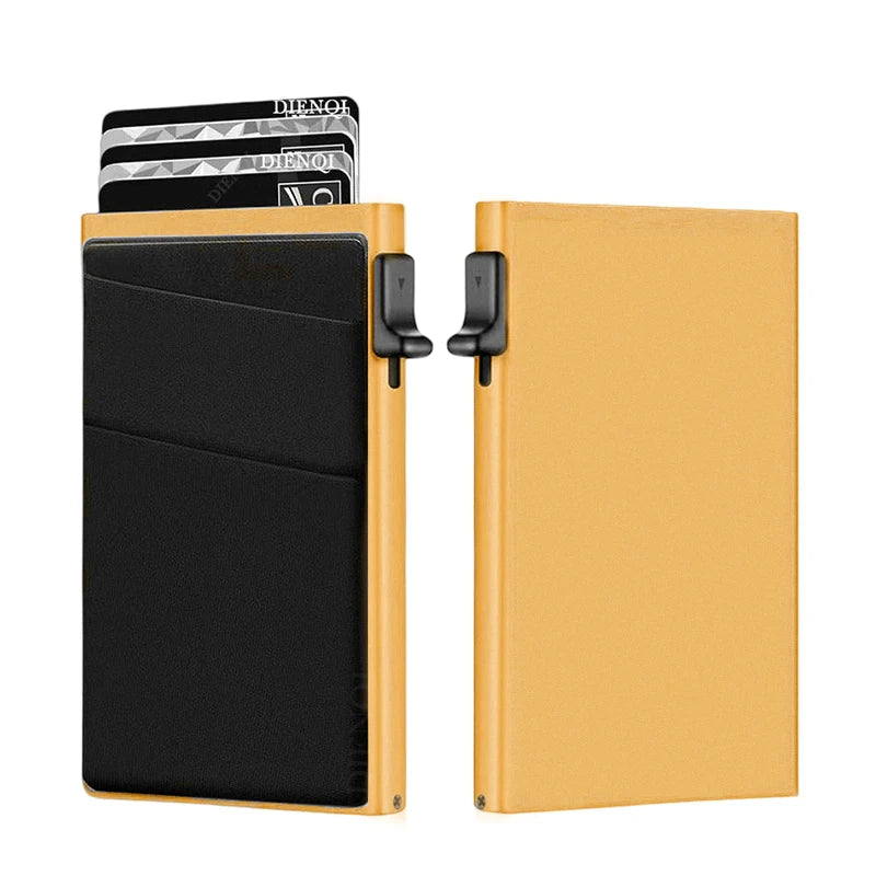 Anti-Theft Cards Protectors Card Holder Minimalist Smart Wallet RFID Protection Aluminum Metal Box Cardholder Case Porte Carte
