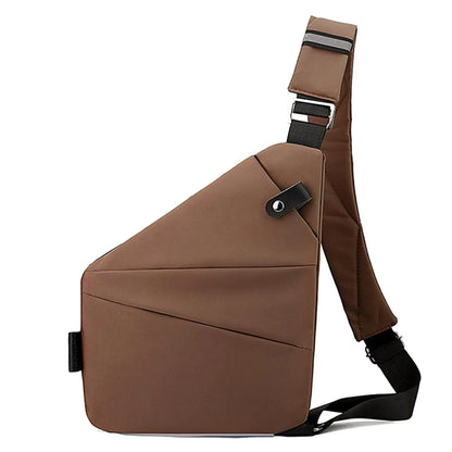 Trapez Multifunctional Chest Bag Men'S Fashion Trend Nylon Cloth Shoulder Bag Korean Style Casual Waterproof Messenger Bag