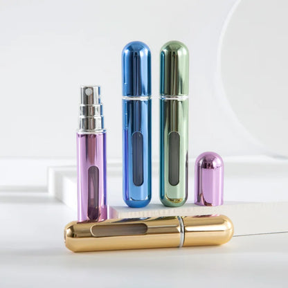 5Ml /10Ml Mini Portable Bottom-Filling Pump Perfume Bottle Sample Perfume Refillable Spray Bottle Empty Cosmetic Containers Set