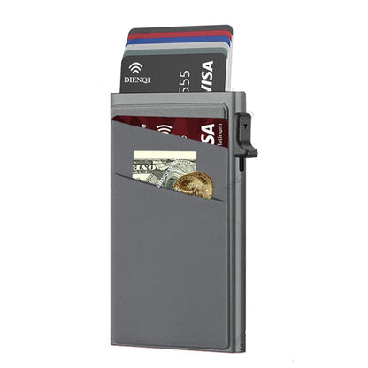 Anti-Theft Cards Protectors Card Holder Minimalist Smart Wallet RFID Protection Aluminum Metal Box Cardholder Case Porte Carte