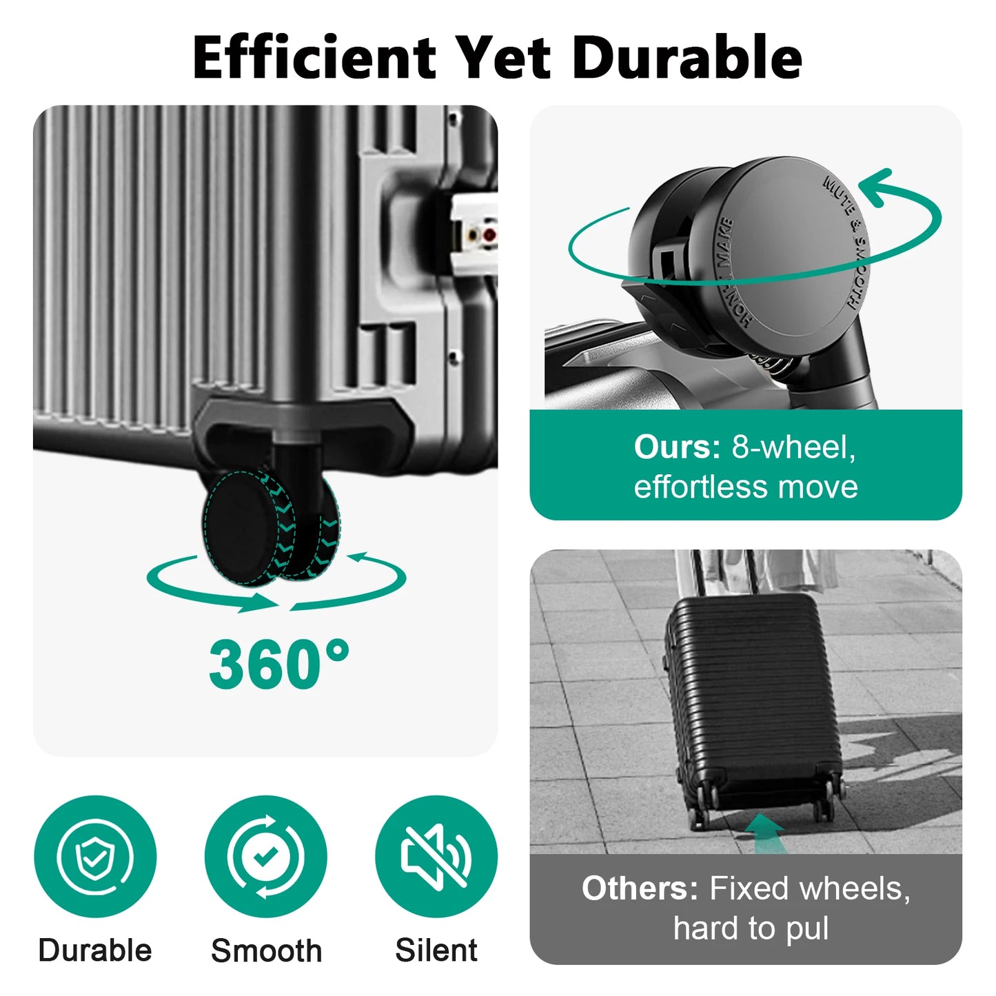 2025Hard Shell Luggage 20 Inch Travel Luggage, Carry-On Luggage Spinner TSA with Lid, PC+ABS Aluminum Frame 20'' - 26''