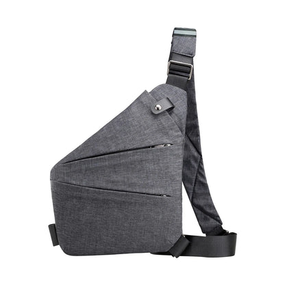 Trapez Multifunctional Chest Bag Men'S Fashion Trend Nylon Cloth Shoulder Bag Korean Style Casual Waterproof Messenger Bag