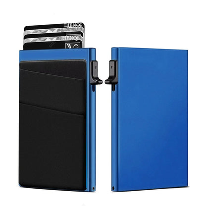 Anti-Theft Cards Protectors Card Holder Minimalist Smart Wallet RFID Protection Aluminum Metal Box Cardholder Case Porte Carte