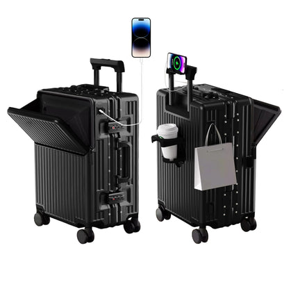 2025Hard Shell Luggage 20 Inch Travel Luggage, Carry-On Luggage Spinner TSA with Lid, PC+ABS Aluminum Frame 20'' - 26''