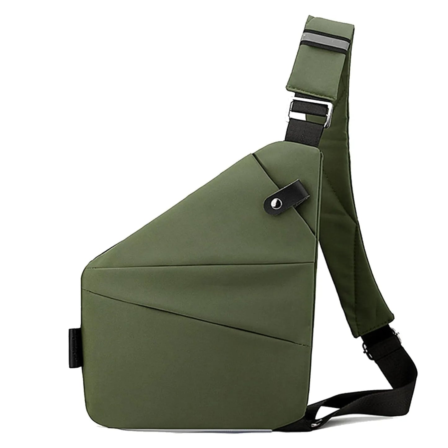 Trapez Multifunctional Chest Bag Men'S Fashion Trend Nylon Cloth Shoulder Bag Korean Style Casual Waterproof Messenger Bag