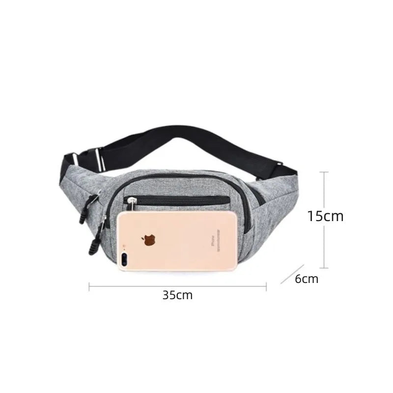 Men'S Breast Package Waterproof Outdoor Sports Bag Pouch Korean-Style Waist Bag Fanny Pouch Crossbody Male Banana Bag Purse