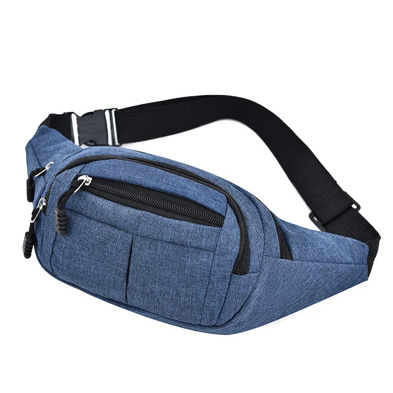 Men'S Breast Package Waterproof Outdoor Sports Bag Pouch Korean-Style Waist Bag Fanny Pouch Crossbody Male Banana Bag Purse