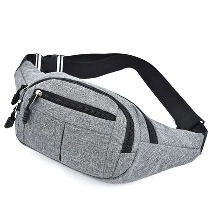 Men'S Breast Package Waterproof Outdoor Sports Bag Pouch Korean-Style Waist Bag Fanny Pouch Crossbody Male Banana Bag Purse